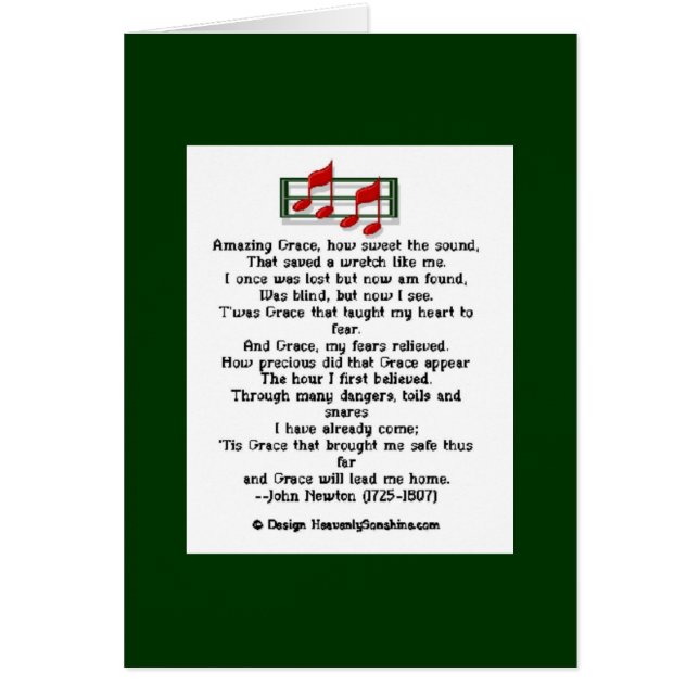 Amazing Grace Hymn (Front)