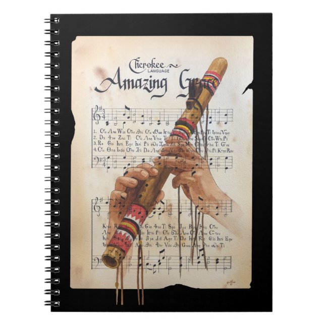 Amazing Grace in the Cherokee Language Notebook (Front)