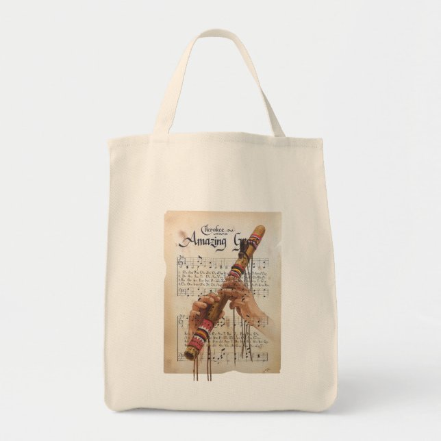 Amazing Grace in the Cherokee Language Tote Bag (Front)