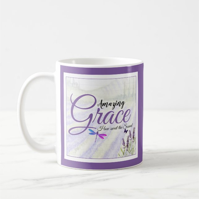Amazing grace Lavender field   Coffee Mug (Left)