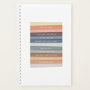 Amazing Grace Lyric Colourful Stripes Planner