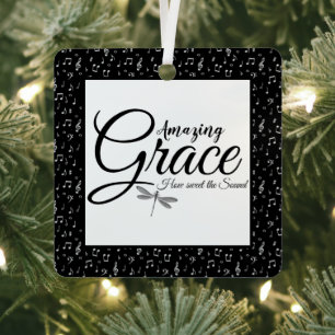 Amazing Grace Metal Ornament