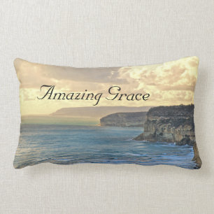 Amazing Grace Ocean Sunset Custom Throw Pillow