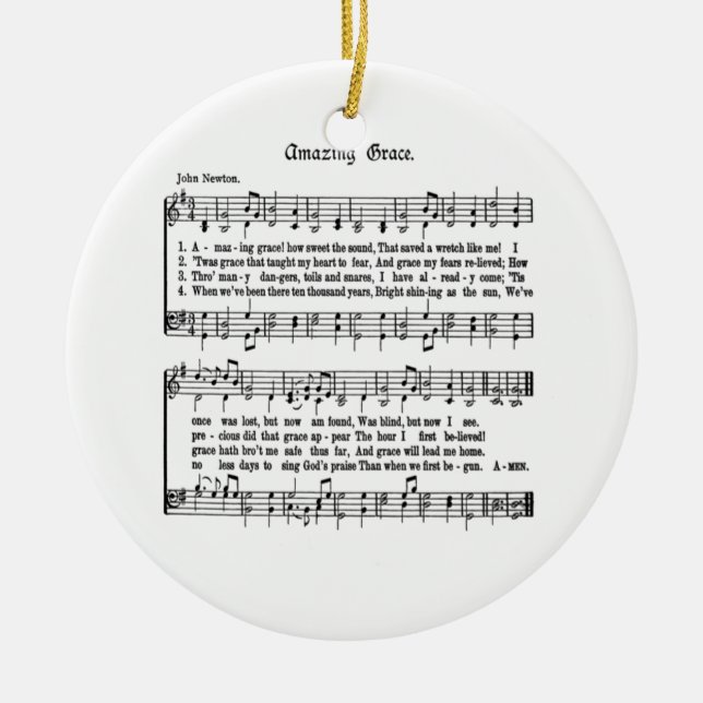 AMAZING GRACE-ORNAMENT CERAMIC ORNAMENT (Front)