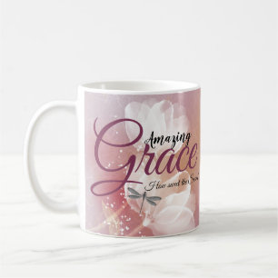 Amazing grace Pink Floral  Coffee Mug