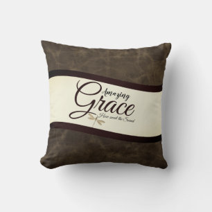 Amazing grace rawhide look  throw pillow