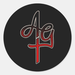 Amazing Grace Tattoo Bleeding Heart  Classic Round Sticker