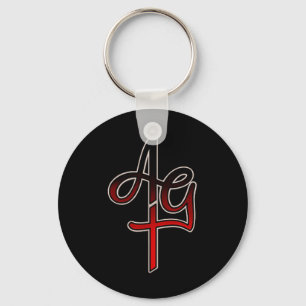 Amazing Grace Tattoo Bleeding Heart  Keychain