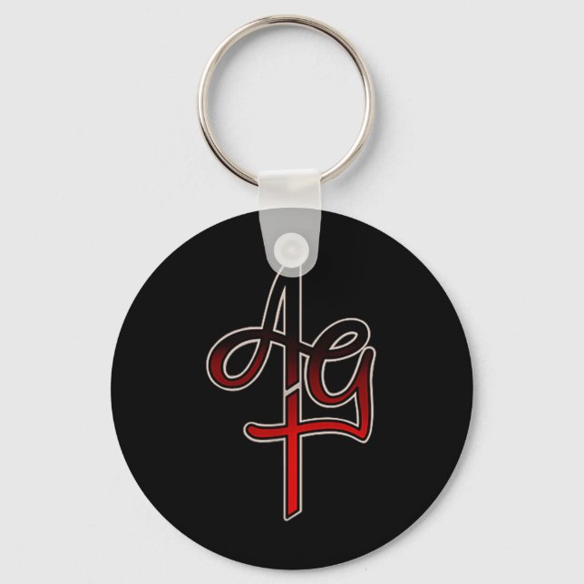 Amazing Grace Tattoo Bleeding Heart  Keychain (Front)