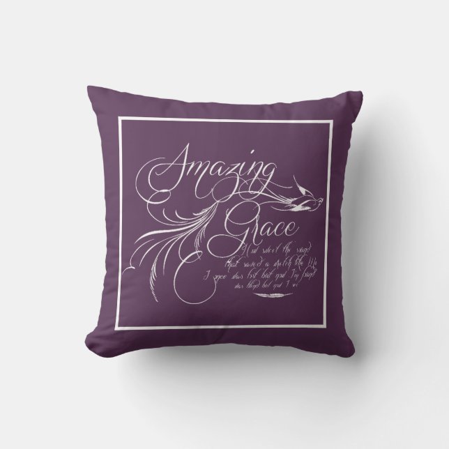 Amazing Grace   Throw Pillow (Front)