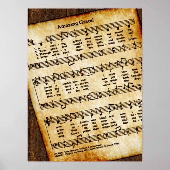 Amazing Grace Vintage Wall Poster (Front)