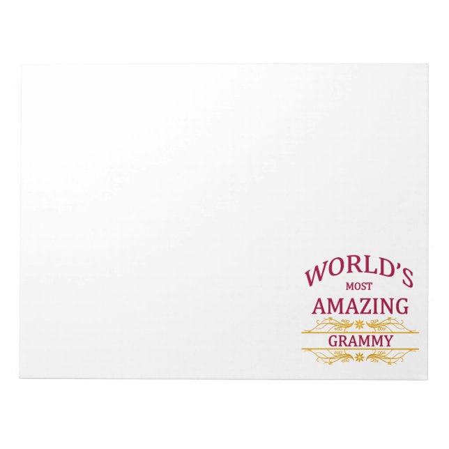Amazing Grammy Notepad (Front)