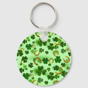 Amazing Green Clover, Horseshoe, Good Lock Keychain
