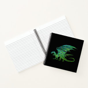 Amazing Green Dragon Mosaic Notebook