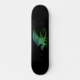 Amazing Green Dragon Mosaic  Skateboard