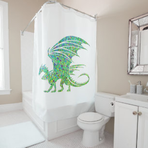 Amazing Green Mosaic Dragon