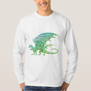 Amazing Green Mosaic Dragon  T-Shirt