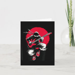 Amazing Guitar Ninja in Cool Colours for Samurai Card