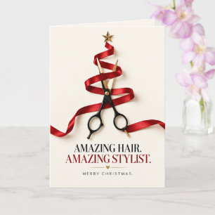 Amazing Hairdresser Christmas Card