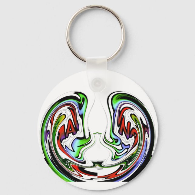 Amazing Hakuna Matata Whirl Art Print Keychain (Front)