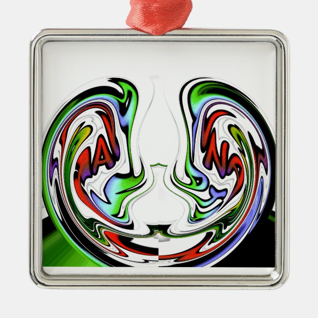 Amazing Hakuna Matata Whirl Art Print Metal Ornament (Front)