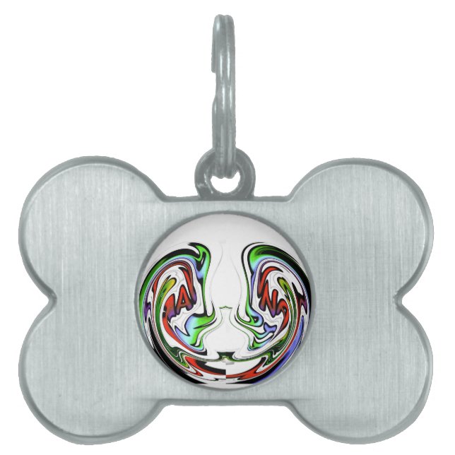 Amazing Hakuna Matata Whirl Art Print Pet Tag (Front)
