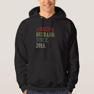 Amazing Husband Since 2018 Retro 4 Wedding Aniver Hoodie