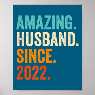 Amazing Husband Since 2022 3rd Wedding Poster