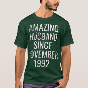 Amazing Husband Since November 1992 Present Gift T-Shirt