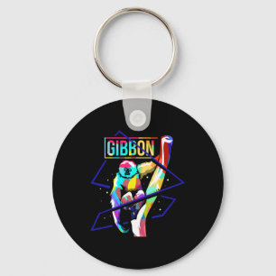 Amazing Hylobates Lar Lesser Ape Gibbon Gibbons Mo Keychain