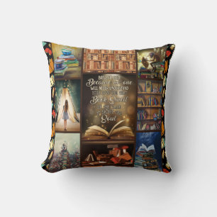 Amazing I Love Books Blanket Gift Reading Book Throw Pillow