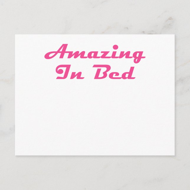 Amazing In Bed Postcard (Front)