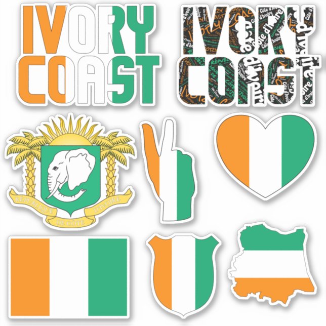 Amazing Ivory Coast Shapes National Symbols (Front)