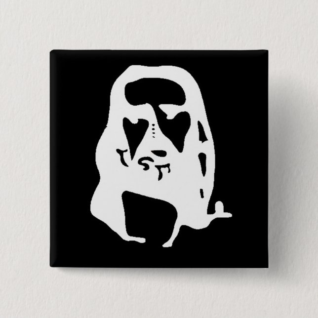 Amazing Jesus Christ Optical Illusion 2 Inch Square Button (Front)