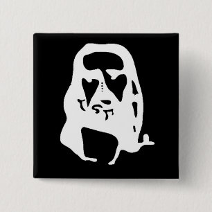 Amazing Jesus Christ Optical Illusion 2 Inch Square Button
