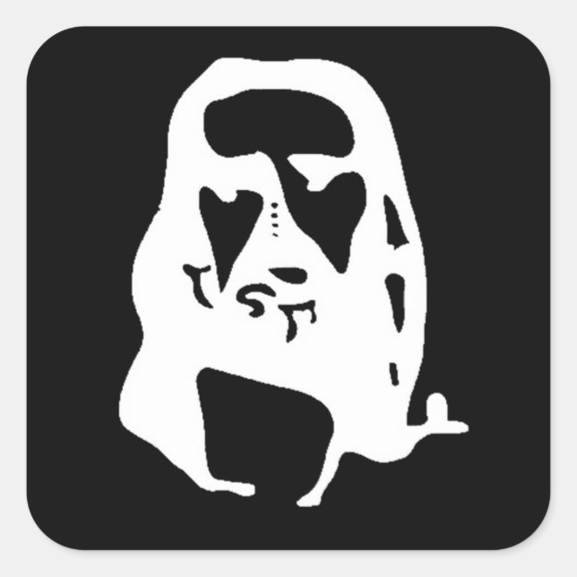 Amazing Jesus Christ Optical Illusion Square Sticker (Front)