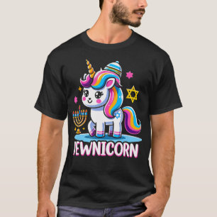 Amazing Jewnicorn - Menorah Star Of David - Jewish T-Shirt