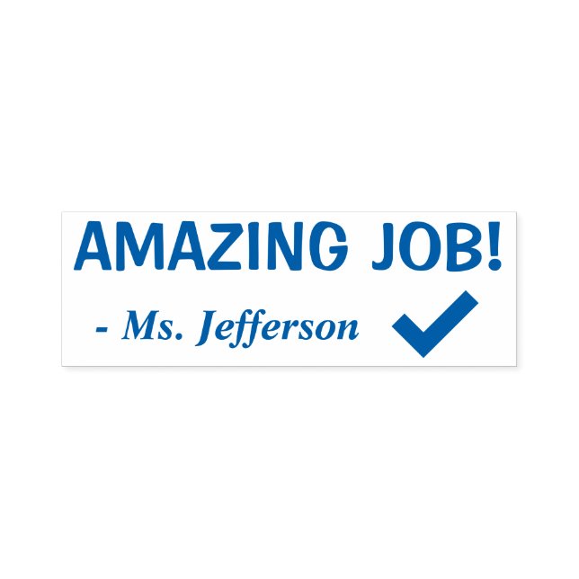 "AMAZING JOB!" Commendation Rubber Stamp (Design)