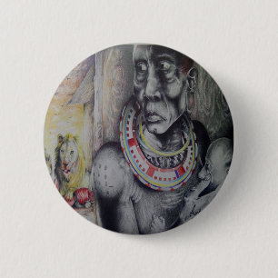 Amazing Kenyan  Masai Tribe designer Button image