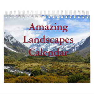 Amazing Landscapes Two Page, Small, White Calendar