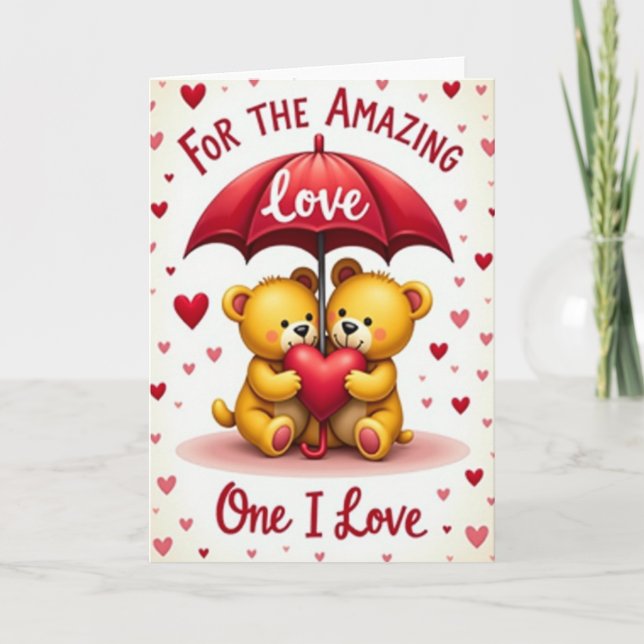 Amazing Love Heart Bears Card (Front)