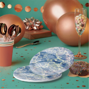 Amazing marbling!  paper plate