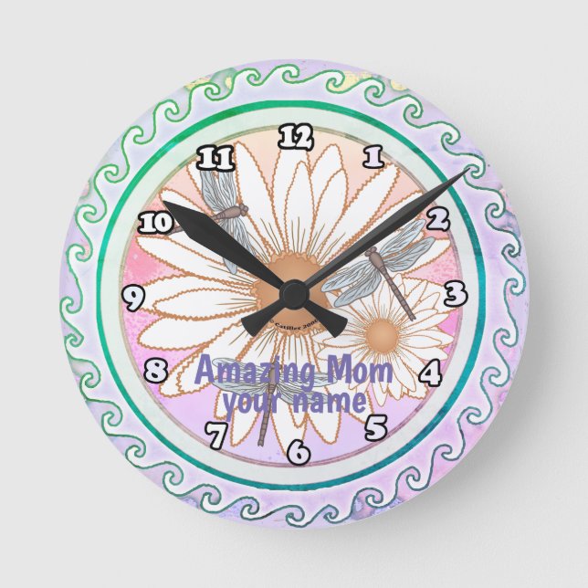 Amazing Mom  Round Clock (Front)