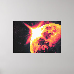 Amazing moon in a unique way Photo Canvas Print