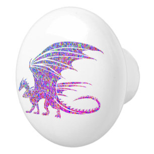 Amazing Mosaic Dragon Ceramic Knob