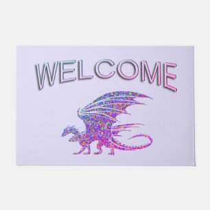 Amazing Mosaic Dragon Doormat