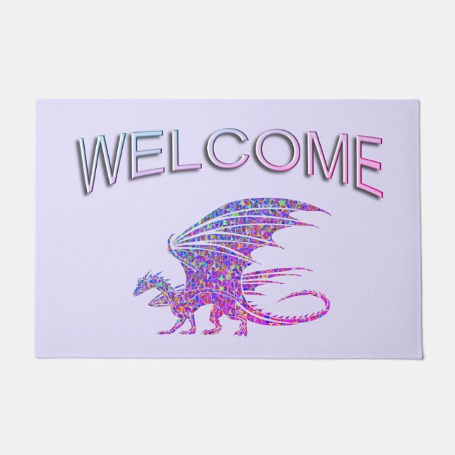 Amazing Mosaic Dragon  Doormat (Front)