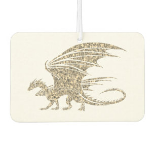 Amazing Mosaic Dragon Golden Air Freshener