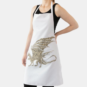 Amazing Mosaic Dragon Golden Apron