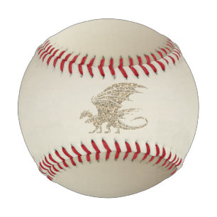 Amazing Mosaic Dragon Golden Baseball